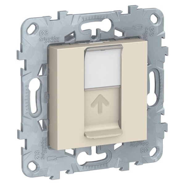 Лицевая панель RJ45 Systeme Electric Unica New KEYSTONE/SYSTIMAX, бежевый NU546144