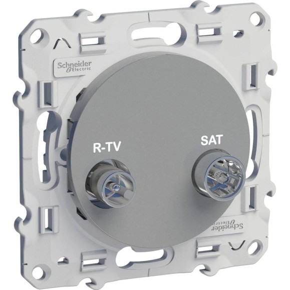Оконечная розетка Systeme Electric Odace Алюминий R-TV/SAT SE S53R455 Оконечная розетка Systeme Electric Odace Алюминий R-TV/SAT SE S53R455