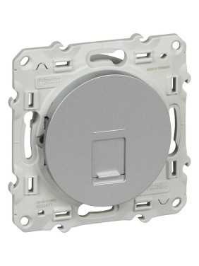 Компьютерная розетка Systeme Electric Odace Алюминий RJ45 кат.5Е UTP infraplus SE S53R471