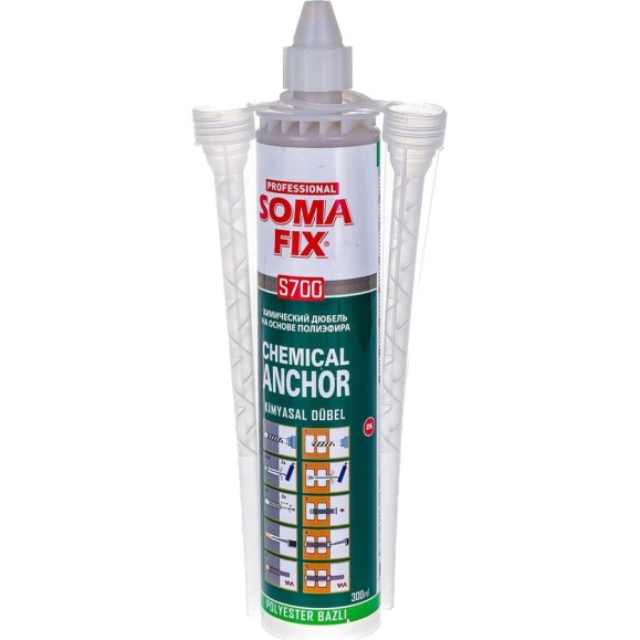 SOMA FIX Дюбель химический на основе полиэстера, 300 мл. 70023003 SOMA FIX Дюбель химический на основе полиэстера, 300 мл. 70023003