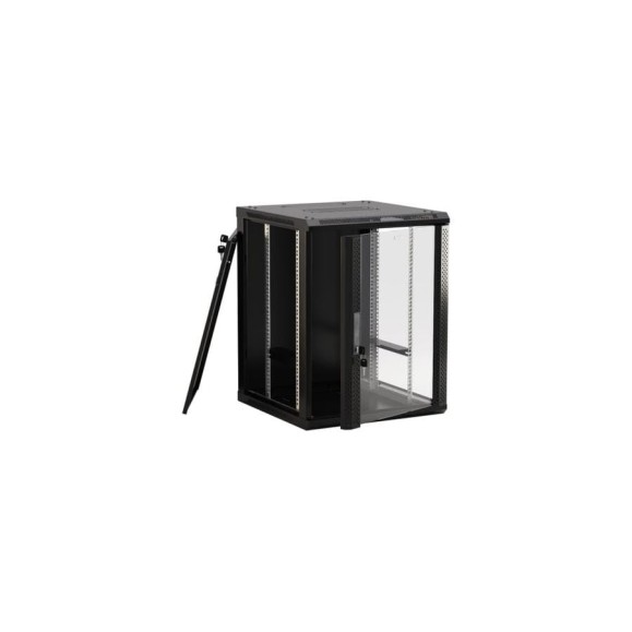 Настенный 19-дюймовый шкаф Hyperline TWB-FC-1266-GP-RAL9004, 12U, 662x600x600мм, черный, 395516 Настенный 19-дюймовый шкаф Hyperline TWB-FC-1266-GP-RAL9004, 12U, 662x600x600мм, черный, 395516