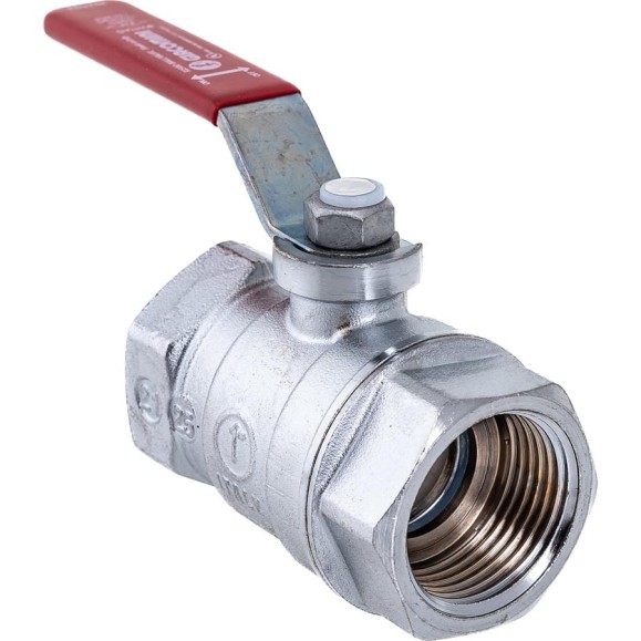 Шаровой кран Giacomini R250D 1", внутренняя/внутренняя, ручка-рычаг красный, хромированный R250X005 Шаровой кран Giacomini R250D 1", внутренняя/внутренняя, ручка-рычаг красный, хромированный R250X005