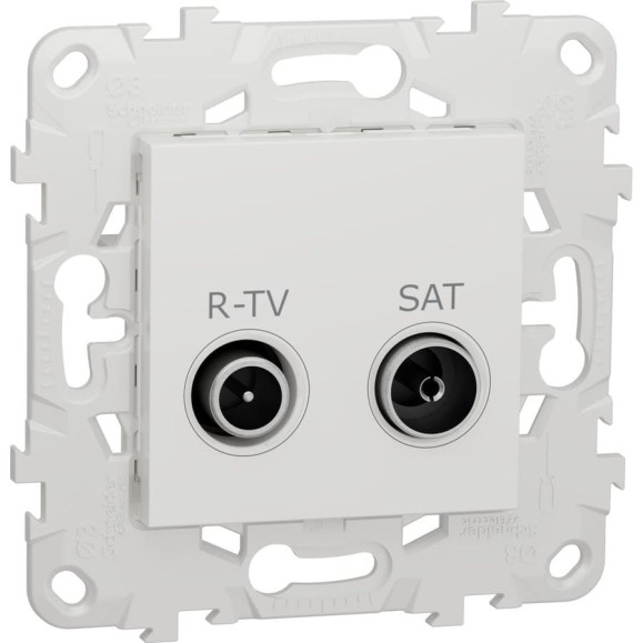 Проходная розетка Systeme Electric Unica New Белый R-TV/SAT NU545618