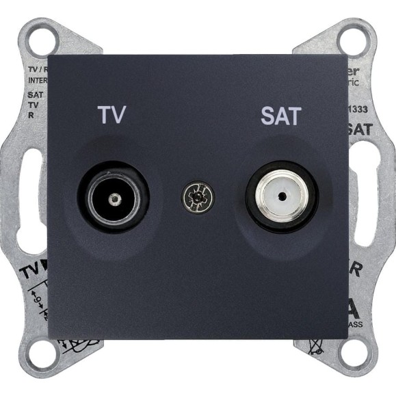 Оконечная розетка Systeme Electric Sedna Графит TV/SAT 1db SE SDN3401670