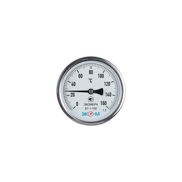 Биметаллический термометр ЭКО-М ЭКОМЕРА БТ-1-100, 0-160C, L=60 БТ-1-100-160С-L60