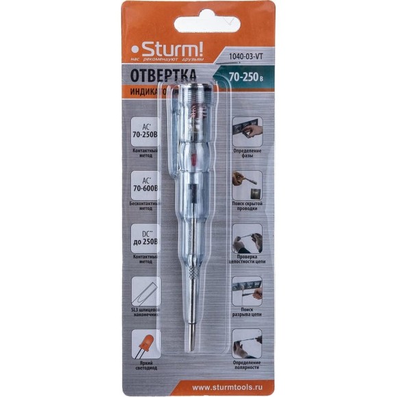Индикаторная отвертка Sturm 1040-03-VT Индикаторная отвертка Sturm 1040-03-VT