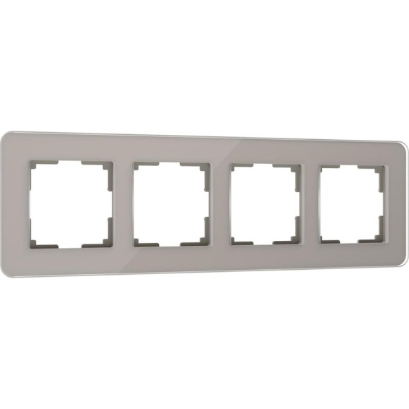 Рамка WERKEL W0042417 на 4 поста Elite дымчатый стекло a057877 Рамка WERKEL W0042417 на 4 поста Elite дымчатый стекло a057877