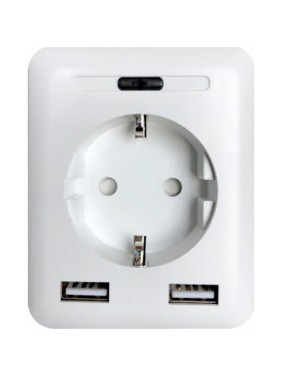Умная Wi-Fi розетка-адаптер IMEX с 2 USB входами SML-221 WH