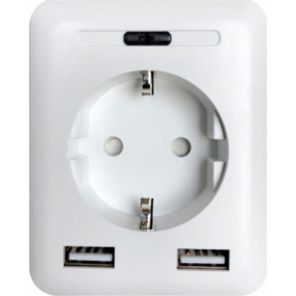 Умная Wi-Fi розетка-адаптер IMEX с 2 USB входами SML-221 WH Умная Wi-Fi розетка-адаптер IMEX с 2 USB входами SML-221 WH