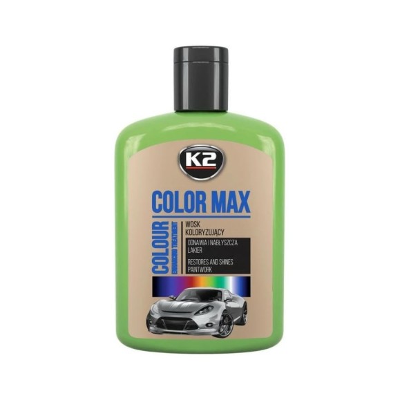 Полироль цветная с воском K2 COLOR MAX 200 мл зеленый EK020JZ Полироль цветная с воском K2 COLOR MAX 200 мл зеленый EK020JZ
