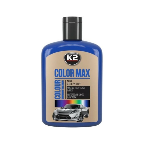 Полироль цветная с воском K2 COLOR MAX 200 мл синий EK020NI Полироль цветная с воском K2 COLOR MAX 200 мл синий EK020NI