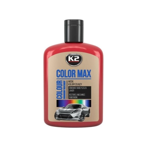 Полироль цветная с воском K2 COLOR MAX 200 мл красный EK020CE Полироль цветная с воском K2 COLOR MAX 200 мл красный EK020CE