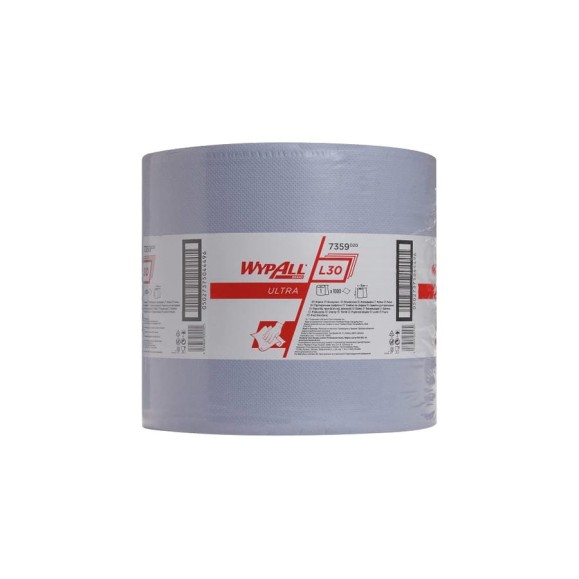 Протирочные салфетки Kimberly-Clark WypAll L30 ULTRA большой рулон, синий 7359 Протирочные салфетки Kimberly-Clark WypAll L30 ULTRA большой рулон, синий 7359