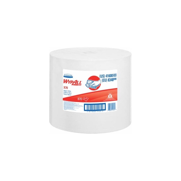 Протирочный материал Kimberly-Clark WypAll X70 большой рулон, белый 8348