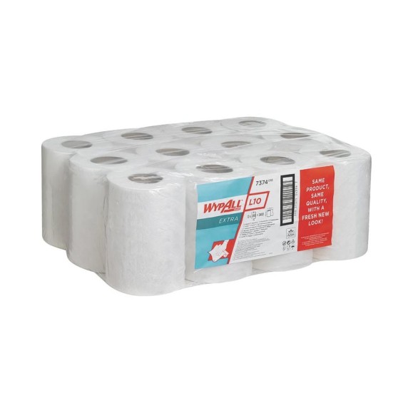 Протирочный материал Kimberly-Clark WypAll L10 упаковка 12 рулонов, белый 7374 Протирочный материал Kimberly-Clark WypAll L10 упаковка 12 рулонов, белый 7374