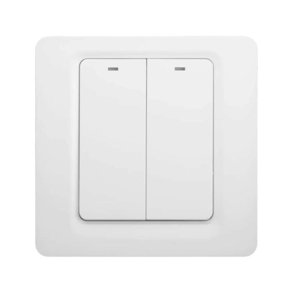 Умный встраиваемый выключатель GEOZON WS-05 2 линии мех., Wi-Fi, безнулевой вход, white GSH-SСW05 Умный встраиваемый выключатель GEOZON WS-05 2 линии мех., Wi-Fi, безнулевой вход, white GSH-SСW05