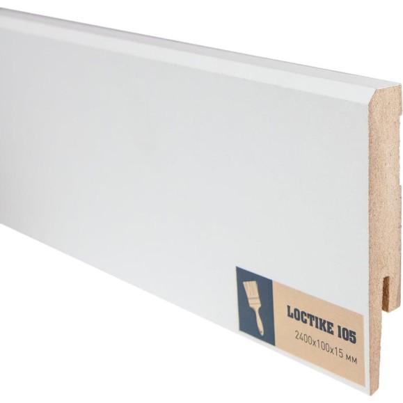 Плинтус Arbiton Loctike 105 МР1001 (белый; 2420x100x15 мм) 105260 Плинтус Arbiton Loctike 105 МР1001 (белый; 2420x100x15 мм) 105260