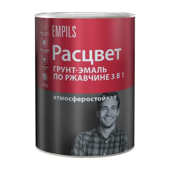Грунт-эмаль по ржавчине Расцвет алкидная, синяя, 0.9 кг 65201 Грунт-эмаль по ржавчине Расцвет алкидная, синяя, 0.9 кг 65201