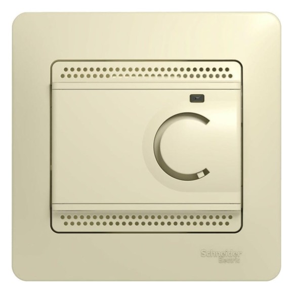 Электронный термостат теплого пола с датчиком Systeme Electric Glossa бежевый SE GSL000235