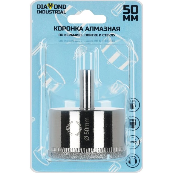 Коронка алмазная по керамике, плитке и стеклу 50 мм Diamond Industrial DIDCBC050