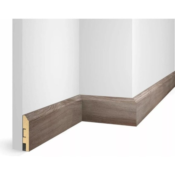 Плинтус COSCA DECOR WP07 экошпон, дуб Шелковый, 80x16x2400 мм, МДФ СПБ103724 Плинтус COSCA DECOR WP07 экошпон, дуб Шелковый, 80x16x2400 мм, МДФ СПБ103724