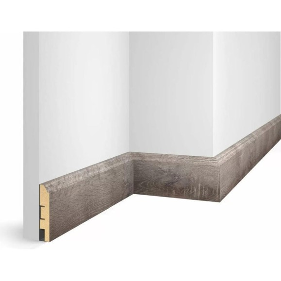 Плинтус COSCA DECOR WP07 экошпон, дуб Понца, 80x16x2400 мм, МДФ СПБ103722 Плинтус COSCA DECOR WP07 экошпон, дуб Понца, 80x16x2400 мм, МДФ СПБ103722