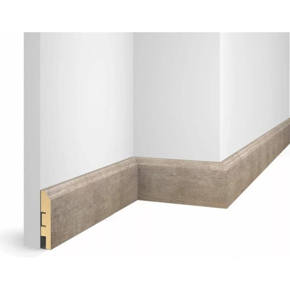 Плинтус COSCA DECOR WP07 экошпон, дуб серо-коричневый, 80x16x2400 мм, МДФ СПБ103725 Плинтус COSCA DECOR WP07 экошпон, дуб серо-коричневый, 80x16x2400 мм, МДФ СПБ103725