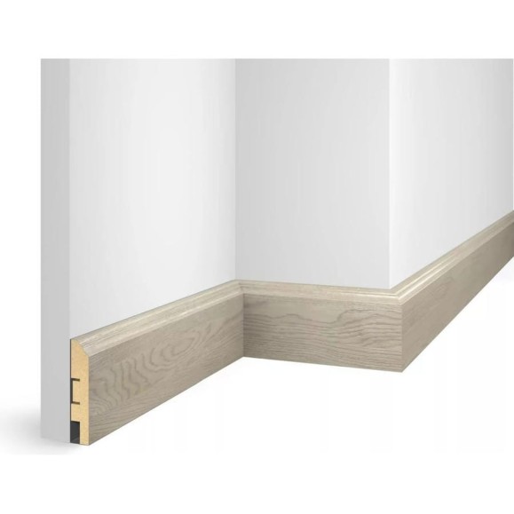 Плинтус COSCA DECOR ЕP07 NanoFlex дуб Сноу, 80x16x2400 мм, МДФ СПБ080941 Плинтус COSCA DECOR ЕP07 NanoFlex дуб Сноу, 80x16x2400 мм, МДФ СПБ080941