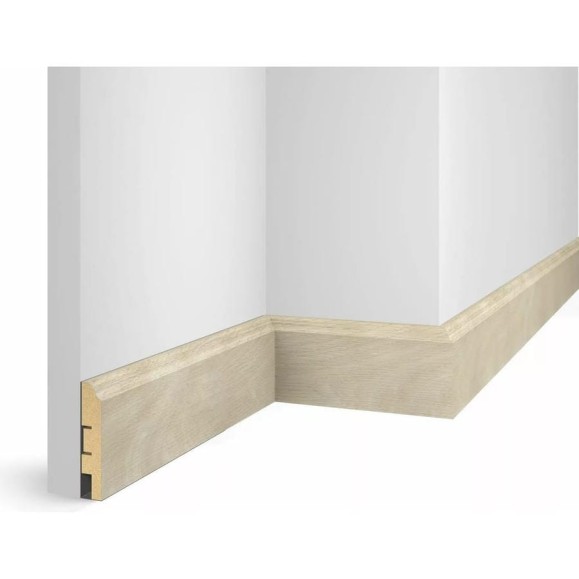 Плинтус COSCA DECOR WP07 экошпон, ясень Кристалл, 80x16x2400 мм, МДФ СПБ103666 Плинтус COSCA DECOR WP07 экошпон, ясень Кристалл, 80x16x2400 мм, МДФ СПБ103666