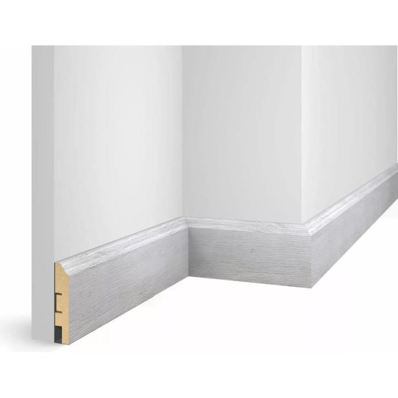 Плинтус COSCA DECOR WP07 экошпон, дуб серый, 80x16x2400 мм, МДФ СПБ103655 Плинтус COSCA DECOR WP07 экошпон, дуб серый, 80x16x2400 мм, МДФ СПБ103655