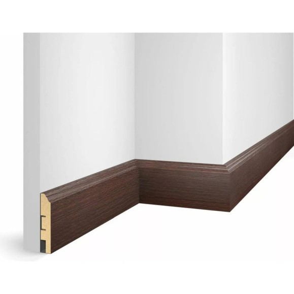 Плинтус COSCA DECOR WP07 экошпон, ясень Коньяк, 80x16x2400 мм, МДФ СПБ103253 Плинтус COSCA DECOR WP07 экошпон, ясень Коньяк, 80x16x2400 мм, МДФ СПБ103253