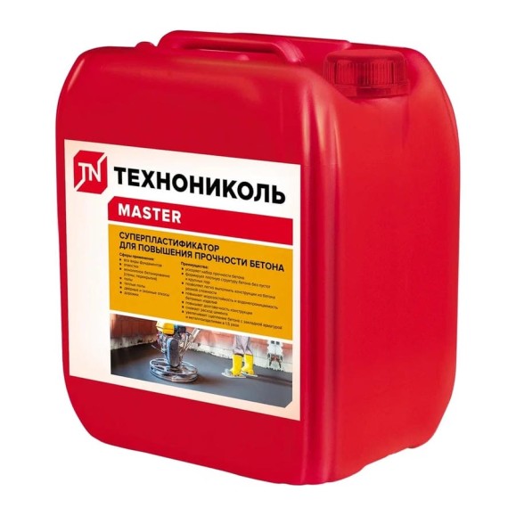 Суперпластификатор для повышения прочности бетона Технониколь 5 л TN529181 Суперпластификатор для повышения прочности бетона Технониколь 5 л TN529181