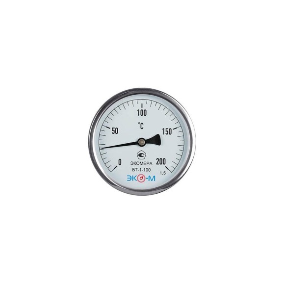 Биметаллический термометр ЭКО-М ЭКОМЕРА БТ-1-100, 0-200C, L=60 БТ-1-100-200С-L60