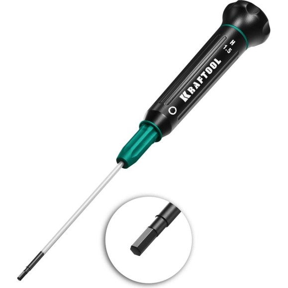 Отвертка для точных работ Kraftool Precision HEX1.5, 25685-1.5 Отвертка для точных работ Kraftool Precision HEX1.5, 25685-1.5