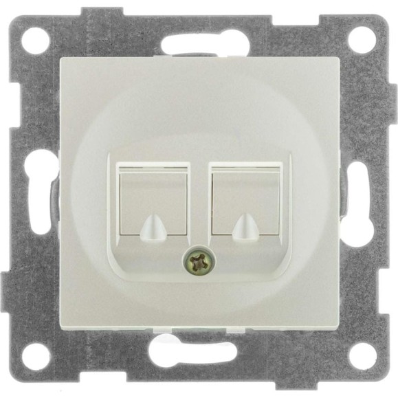 Механизм розетки GUSI ELECTRIC компьютерная + телефонная RJ45, RJ12, СУ, жемчуг С11КТ-028 Механизм розетки GUSI ELECTRIC компьютерная + телефонная RJ45, RJ12, СУ, жемчуг С11КТ-028