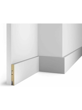 Плинтус COSCA DECOR AP75 под покраску, белый, 100x16x2400 мм, МДФ, с пазом СПБ098263