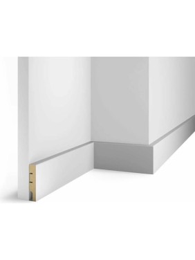 Плинтус COSCA DECOR AP74 под покраску, белый, 75x16x2400 мм, МДФ, с пазом СПБ098262