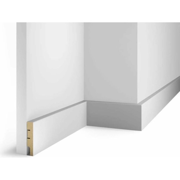Плинтус COSCA DECOR AP74 под покраску, белый, 75x16x2400 мм, МДФ, с пазом СПБ098262 Плинтус COSCA DECOR AP74 под покраску, белый, 75x16x2400 мм, МДФ, с пазом СПБ098262