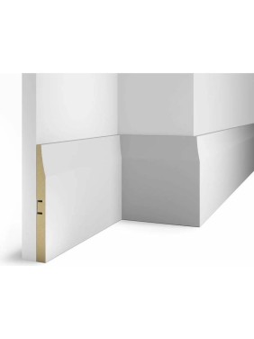 Плинтус COSCA DECOR AP25 под покраску, белый, 184x16x2400 мм, МДФ, с пазом СПБ098353