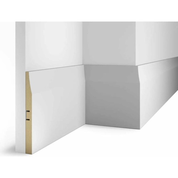 Плинтус COSCA DECOR AP25 под покраску, белый, 184x16x2400 мм, МДФ, с пазом СПБ098353 Плинтус COSCA DECOR AP25 под покраску, белый, 184x16x2400 мм, МДФ, с пазом СПБ098353