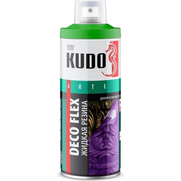 Краска для декоративных работ KUDO DECO FLEX жидкая резина зелёная KU-5306