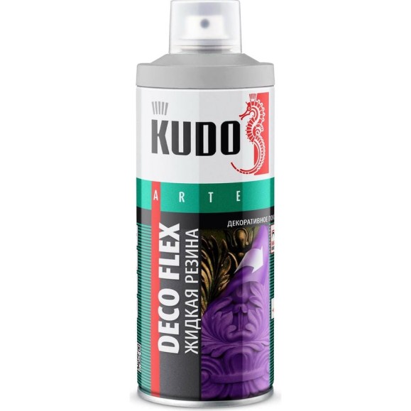 Аэрозольная краска в баллончике KUDO DECO FLEX для декоративных работ ЖИДКАЯ РЕЗИНА алюминий KU-5336 Аэрозольная краска в баллончике KUDO DECO FLEX для декоративных работ ЖИДКАЯ РЕЗИНА алюминий KU-5336