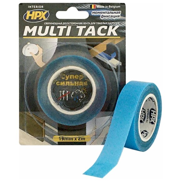 Двухсторонняя лента HPX MTT1902 MULTI TACK, 19 мм х 2 м, прозрачная 4820219500315 Двухсторонняя лента HPX MTT1902 MULTI TACK, 19 мм х 2 м, прозрачная 4820219500315