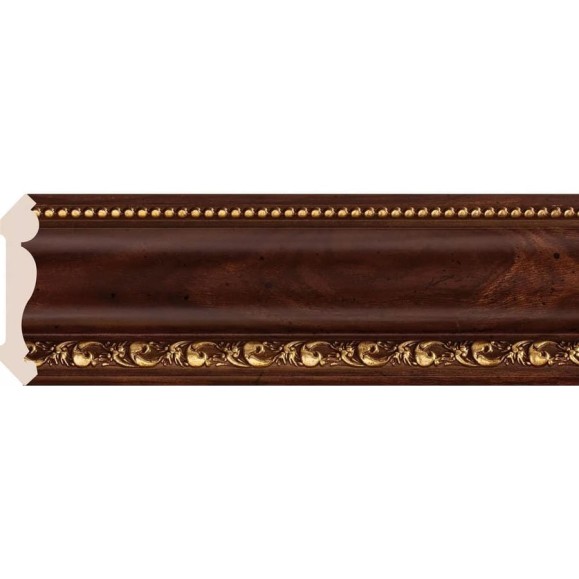 Карниз Cosca Decor 154-1084 107 мм, красное дерево с золотом СПБ016626 Карниз Cosca Decor 154-1084 107 мм, красное дерево с золотом СПБ016626