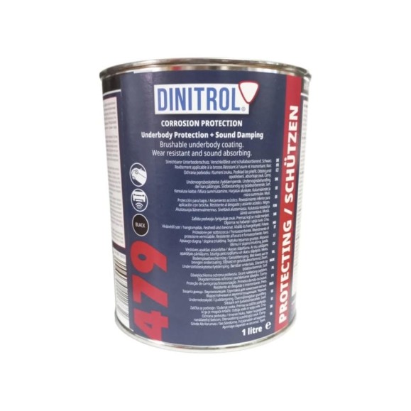 Антикор-напыляемая шумоизоляция Dinitrol 479, 1л банка 11173 Антикор-напыляемая шумоизоляция Dinitrol 479, 1л банка 11173