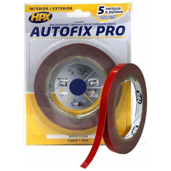 Двухсторонняя акриловая лента HPX HPX AF0905 HSA 9 мм х 5 м, серая 5425014228380 Двухсторонняя акриловая лента HPX HPX AF0905 HSA 9 мм х 5 м, серая 5425014228380