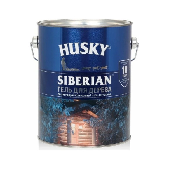 Гель-антисептик для дерева HUSKY SIBERIAN полуматовый красное дерево 2,7 л 25289 Гель-антисептик для дерева HUSKY SIBERIAN полуматовый красное дерево 2,7 л 25289