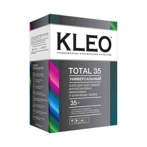 Универсальный клей для обоев KLEO TOTAL 35 сыпучий 075 TOTAL 35 Универсальный клей для обоев KLEO TOTAL 35 сыпучий 075 TOTAL 35