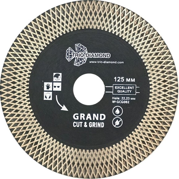 Диск алмазный отрезной TRIO-DIAMOND 12522.23 Турбо Grand Cut Grind GCG002 Диск алмазный отрезной TRIO-DIAMOND 12522.23 Турбо Grand Cut Grind GCG002
