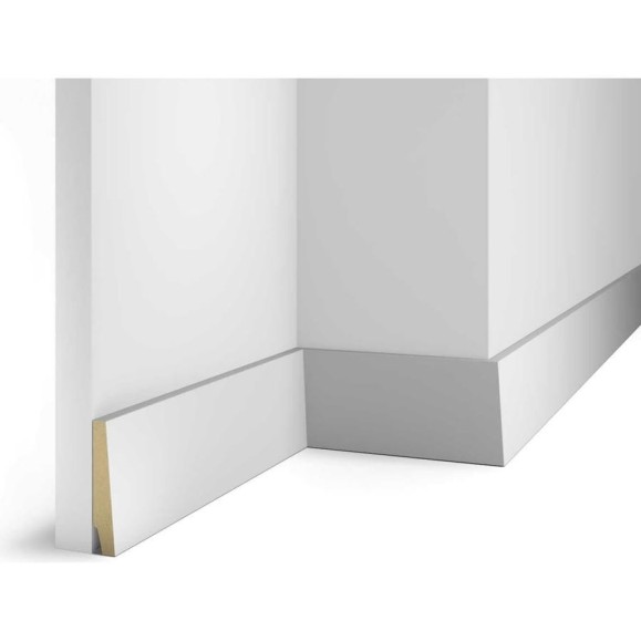 Плинтус COSCA DECOR AP06 под покраску, белый, 83x16x2400 мм, МДФ СПБ098310 Плинтус COSCA DECOR AP06 под покраску, белый, 83x16x2400 мм, МДФ СПБ098310